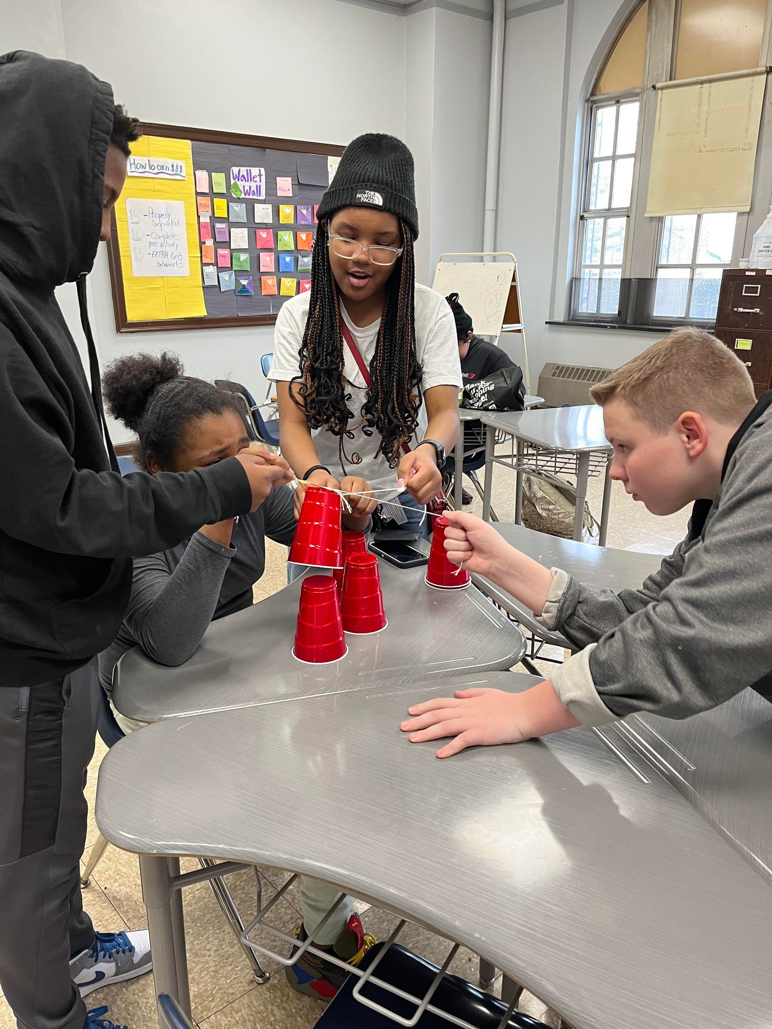 LNESC students completing a hands-on STEM activity