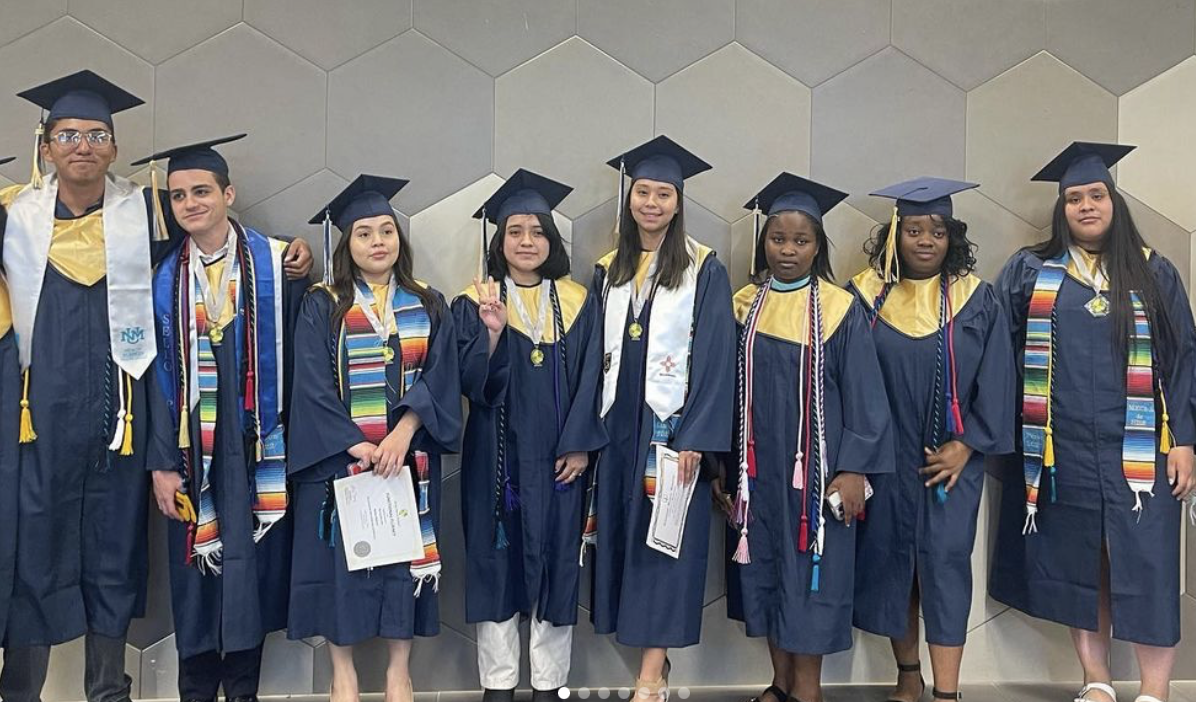 Upward Bound graduates celebrating together